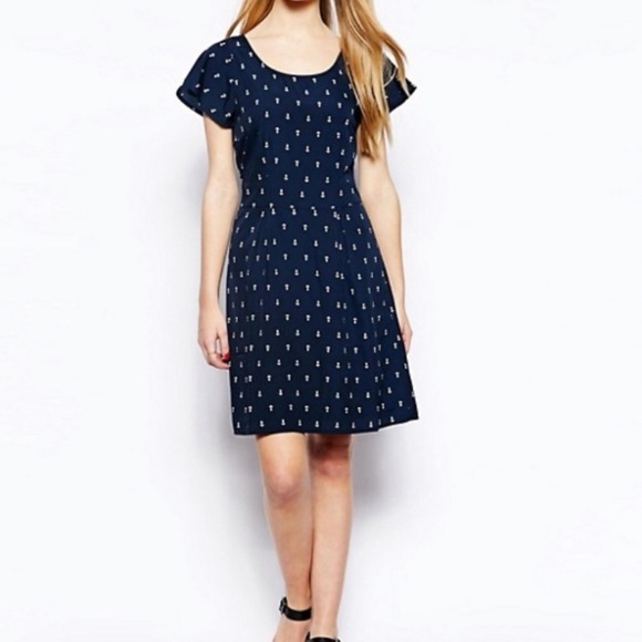 Vero Moda Fit and Flare Anchor Print Dress - Picture 4 of 4